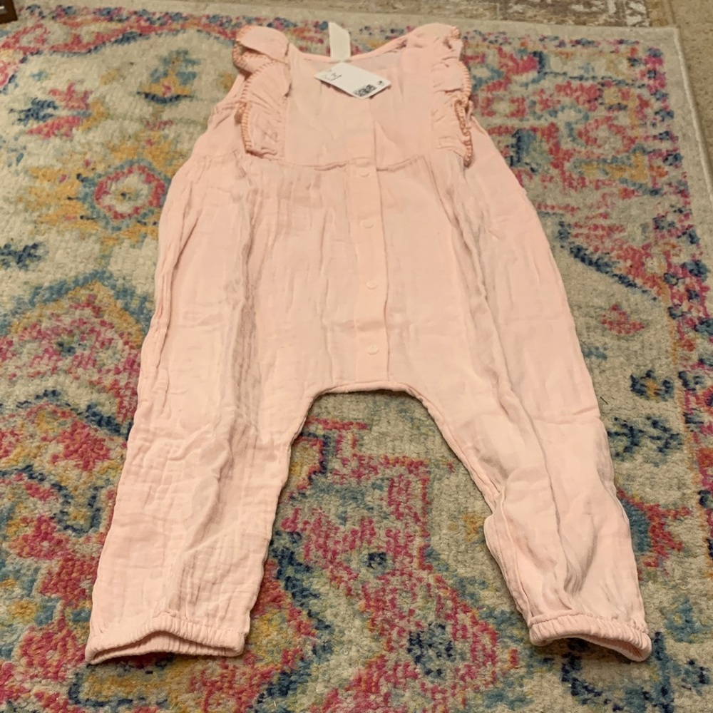 H&M Soft Pink Ruffled One Piece